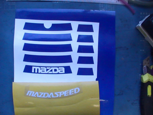 カッティングシート　リムステッカー　MAZDA純正 デミオ16インチ ホイールのドレスアップ